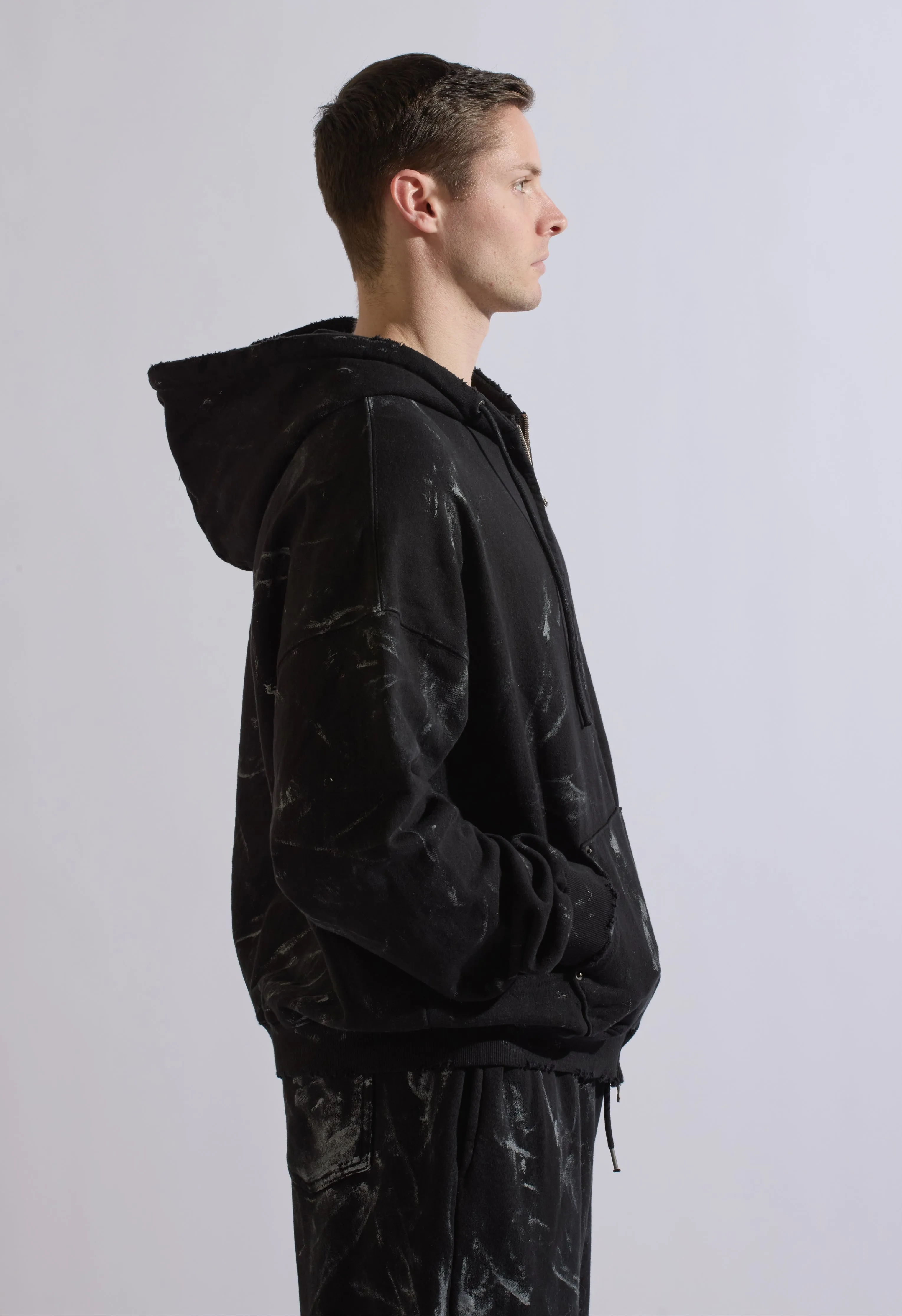 Acid Wash Hoodie Jacket