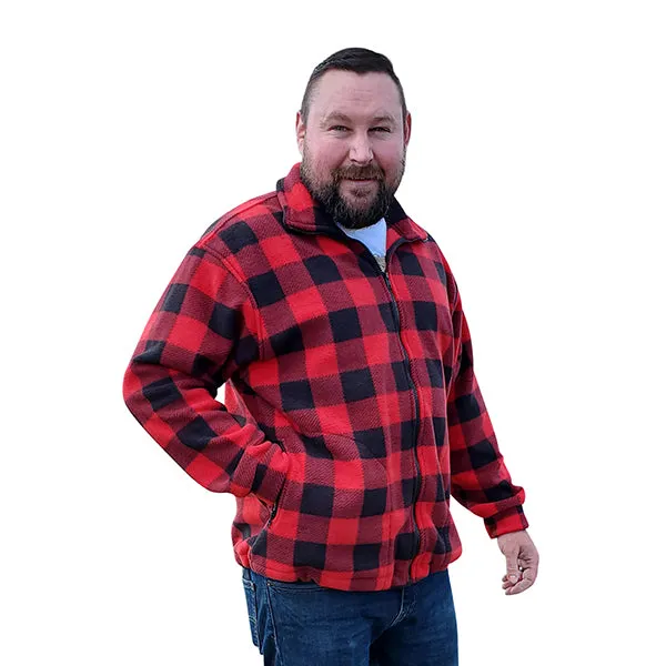 ADULT BOMBER JACKET BUFFALO CHECK RED