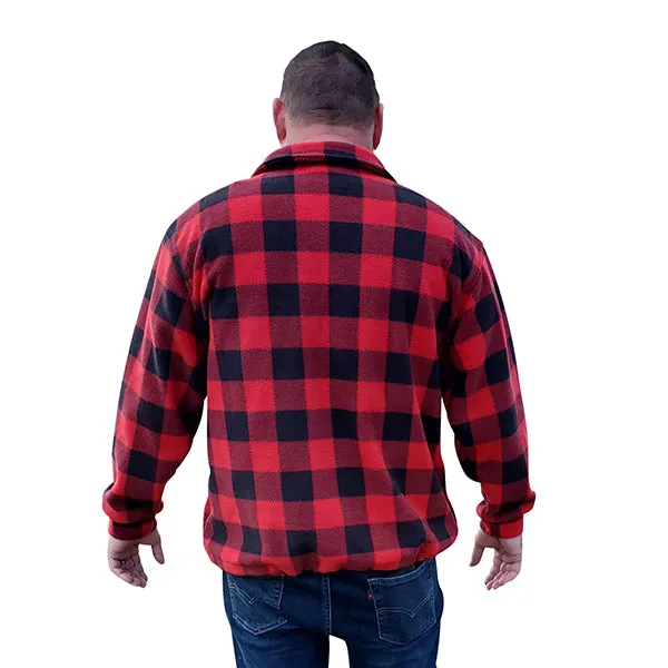 ADULT BOMBER JACKET BUFFALO CHECK RED