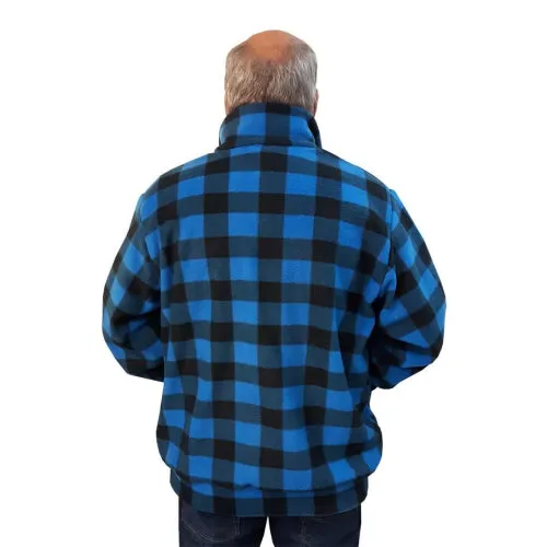 ADULT ZIP PULLOVER BUFFALO CHECK BLUE