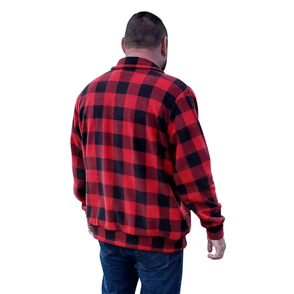 ADULT ZIP PULLOVER BUFFALO CHECK RED