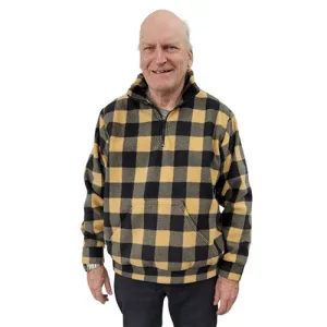 ADULT ZIP PULLOVER BUFFALO CHECK TAN