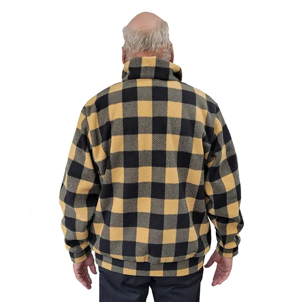 ADULT ZIP PULLOVER BUFFALO CHECK TAN