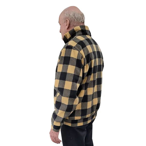ADULT ZIP PULLOVER BUFFALO CHECK TAN