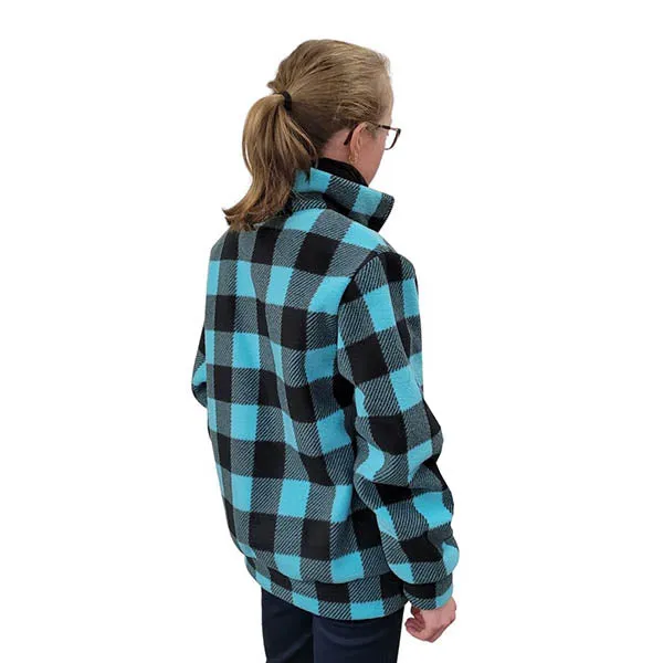 ADULT ZIP PULLOVER BUFFALO CHECK TEAL
