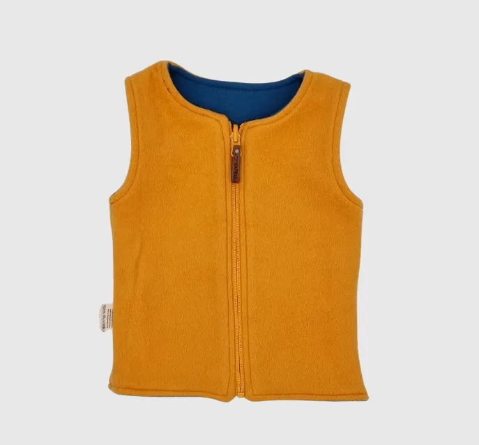 Adventurer Organic Fleece Reversible Gilet  Navy