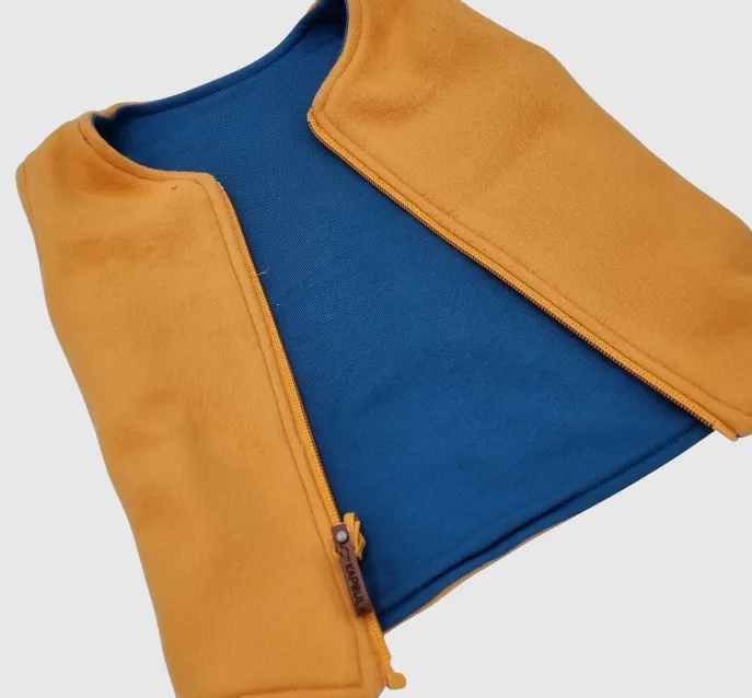 Adventurer Organic Fleece Reversible Gilet  Navy