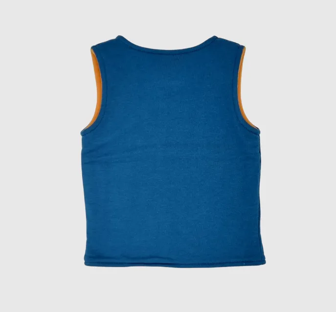 Adventurer Organic Fleece Reversible Gilet  Navy