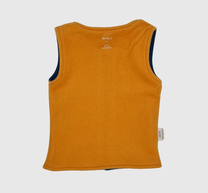 Adventurer Organic Fleece Reversible Gilet  Navy