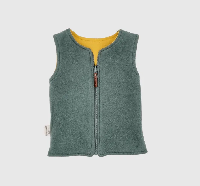 Adventurer Organic Fleece Reversible Gilet  Yellow