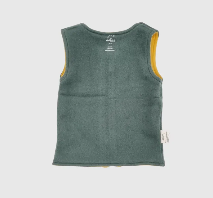 Adventurer Organic Fleece Reversible Gilet  Yellow