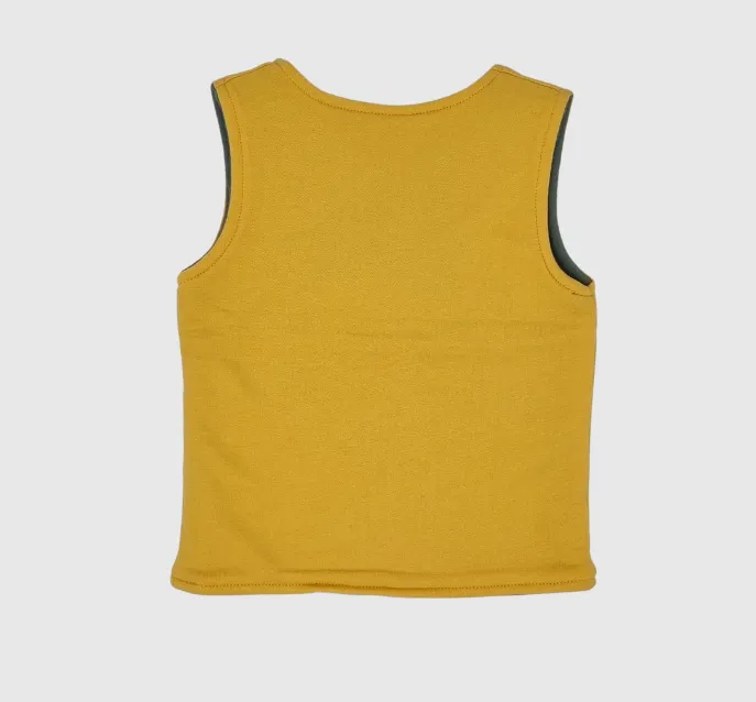 Adventurer Organic Fleece Reversible Gilet  Yellow