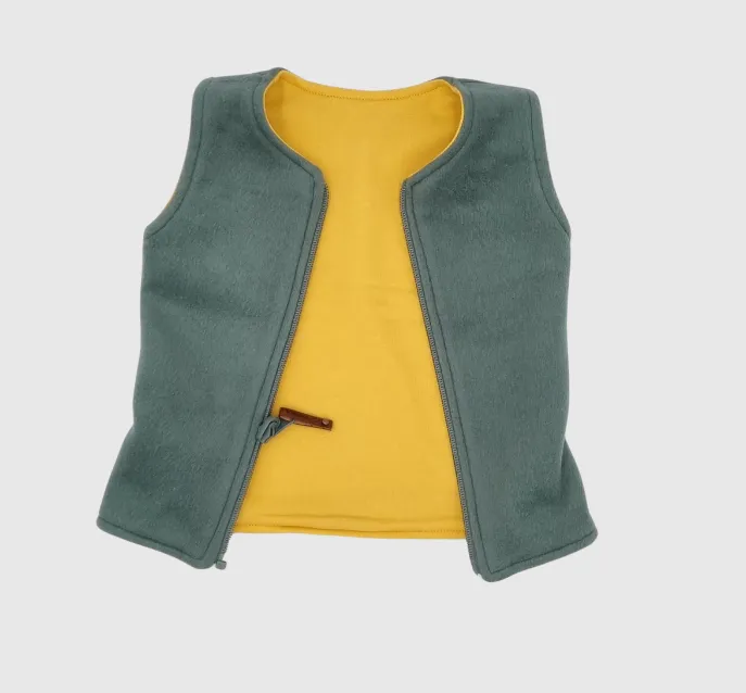 Adventurer Organic Fleece Reversible Gilet  Yellow