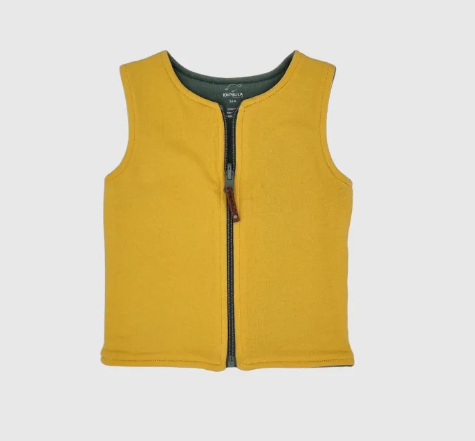 Adventurer Organic Fleece Reversible Gilet  Yellow