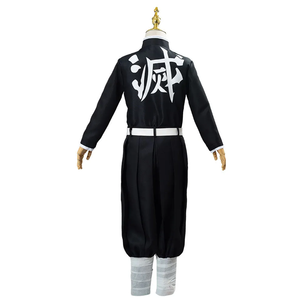 Agatsuma Zenitsu Demon Slayer Kimetsu no Yaiba Kids Children Uniform Outfits Cosplay Costume