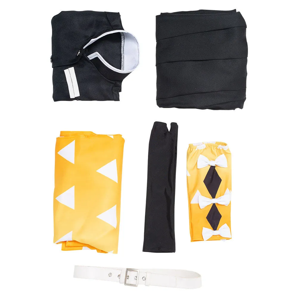 Agatsuma Zenitsu Demon Slayer Kimetsu no Yaiba Kids Children Uniform Outfits Cosplay Costume