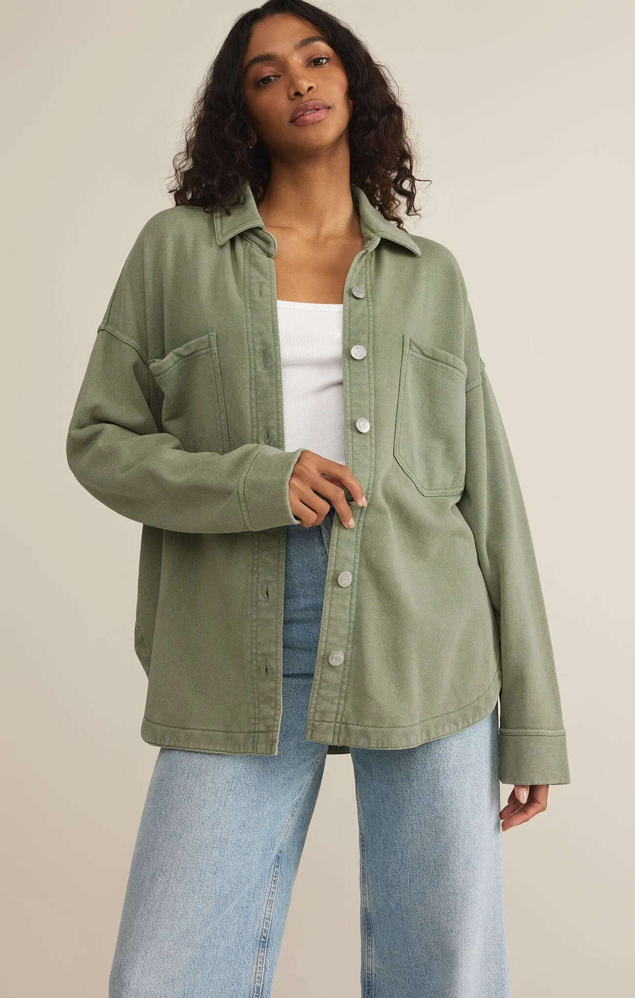 All Day Knit Jacket in Avocado