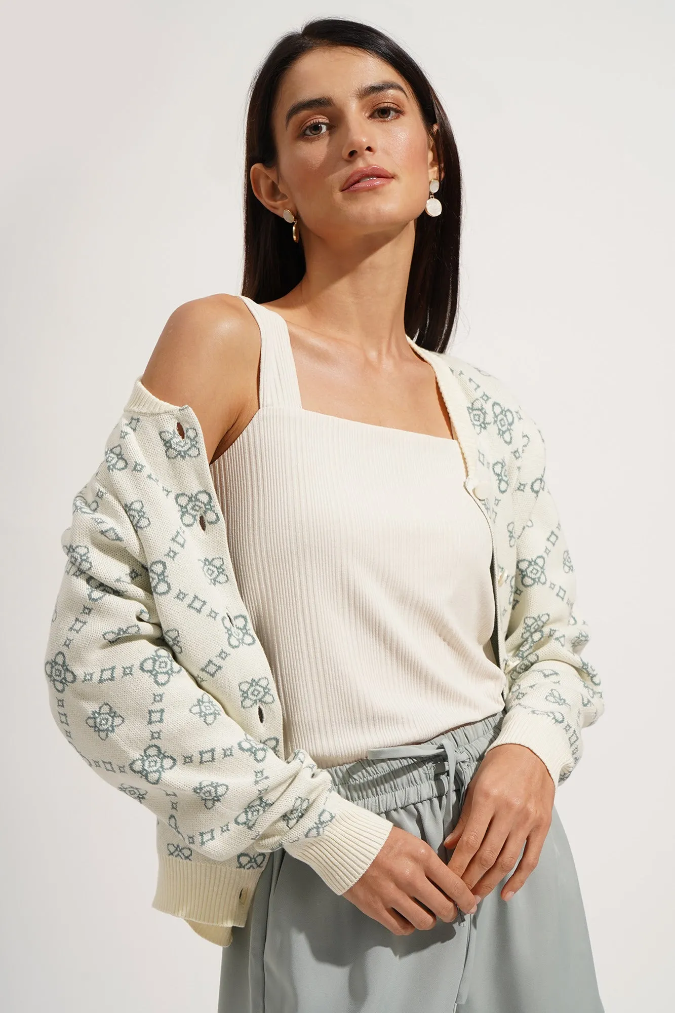All Over Print Cardigan