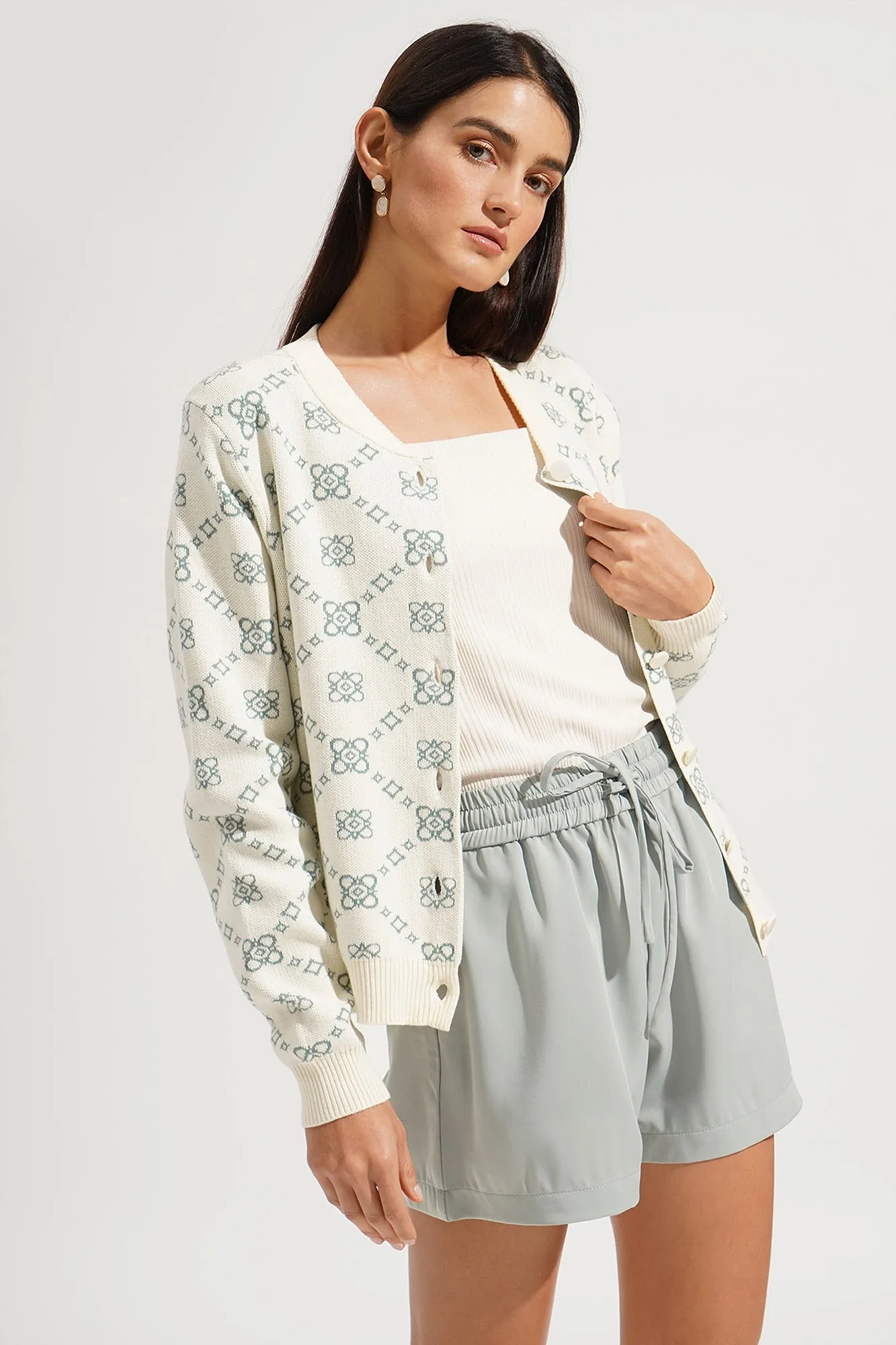 All Over Print Cardigan