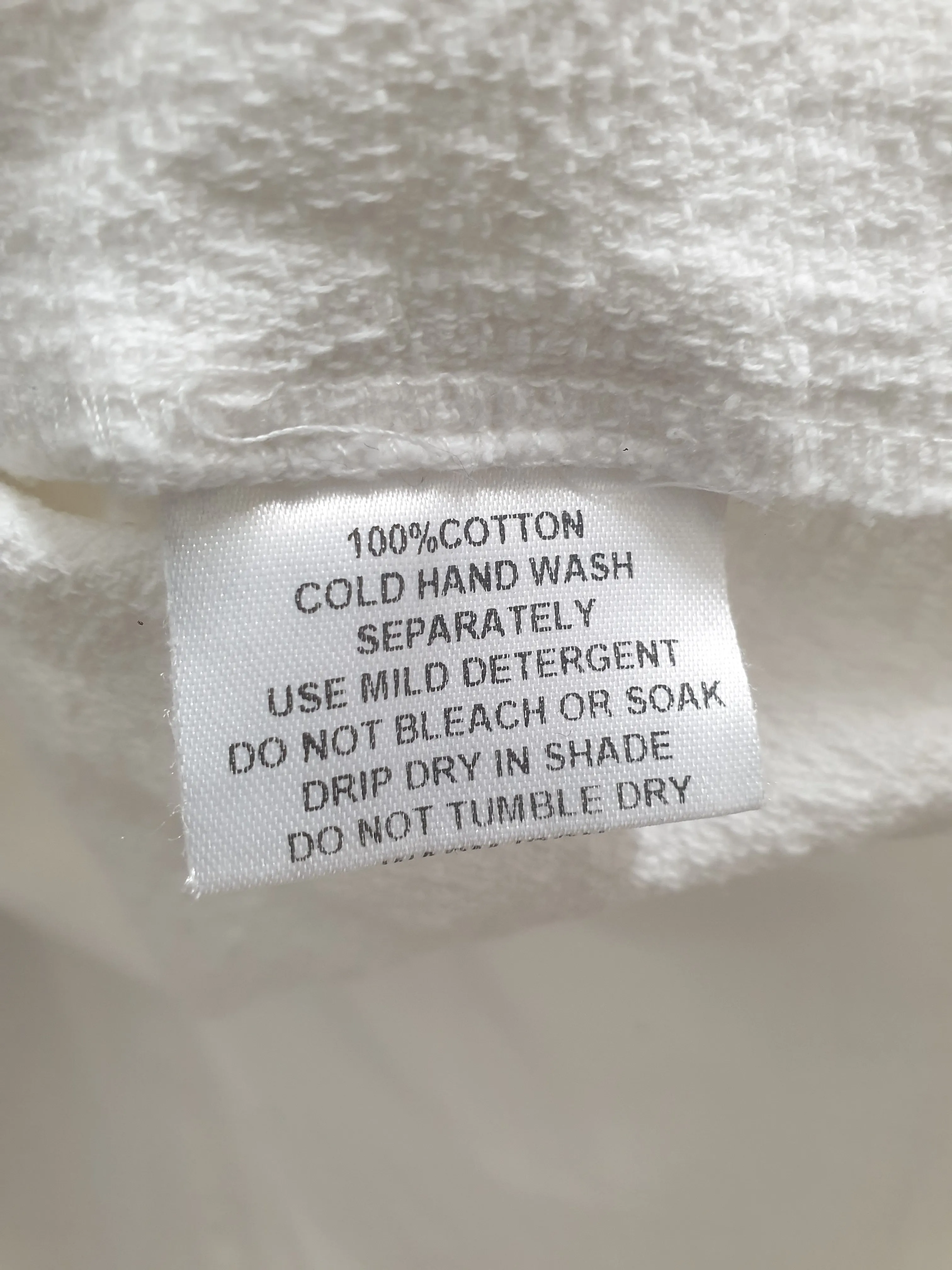 Alpha 60 white textured cotton top size M
