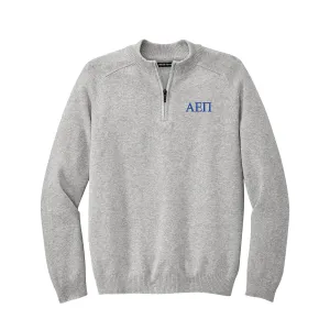 Alpha Epsilon Pi 1/4-Zip Monogrammed Sweater