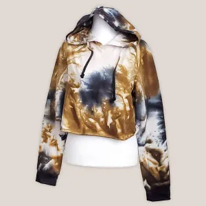 Amber Soul Tie Dye Hoodie Crop Top