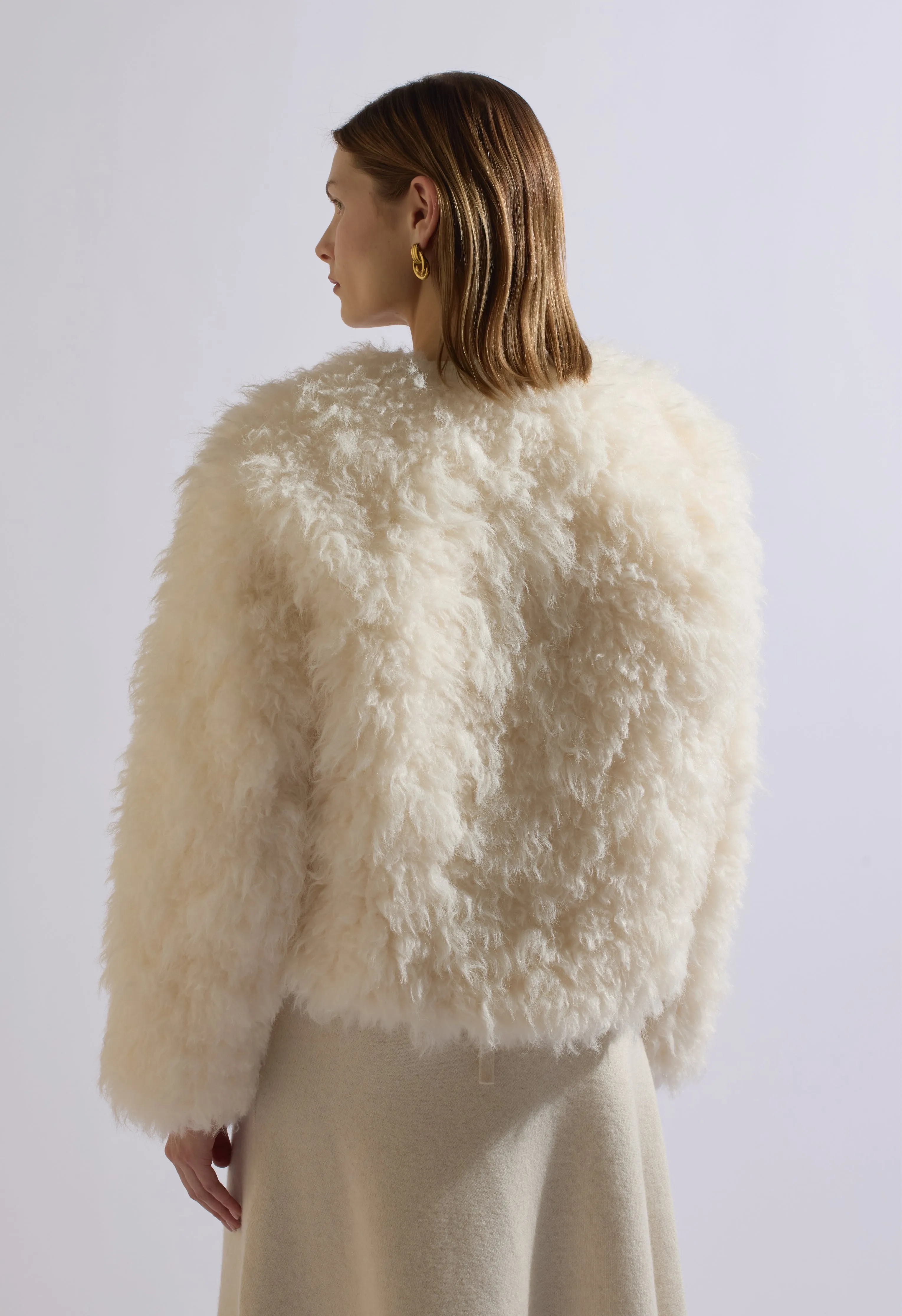 Anastasia Cream Fur Coat