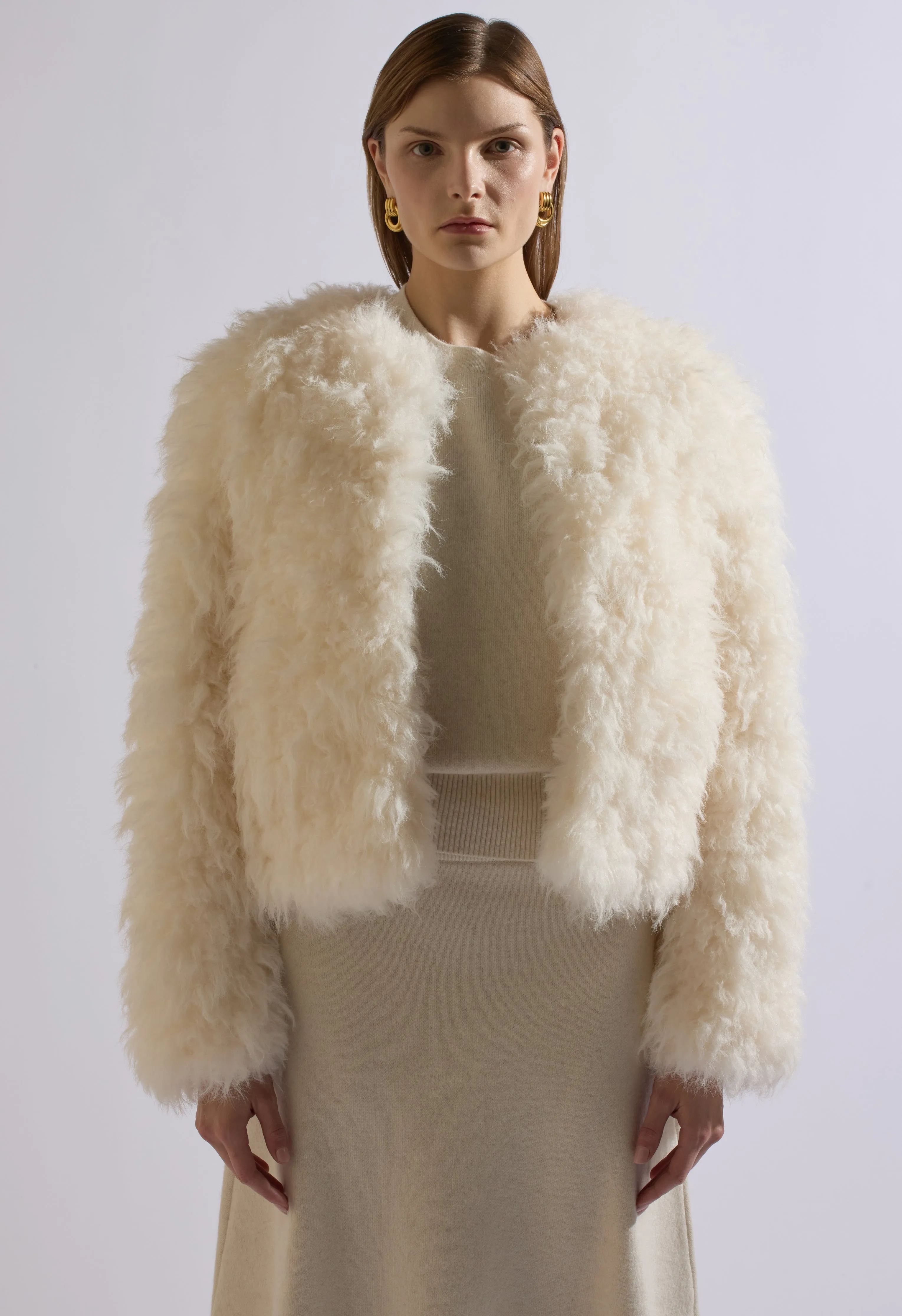 Anastasia Cream Fur Coat