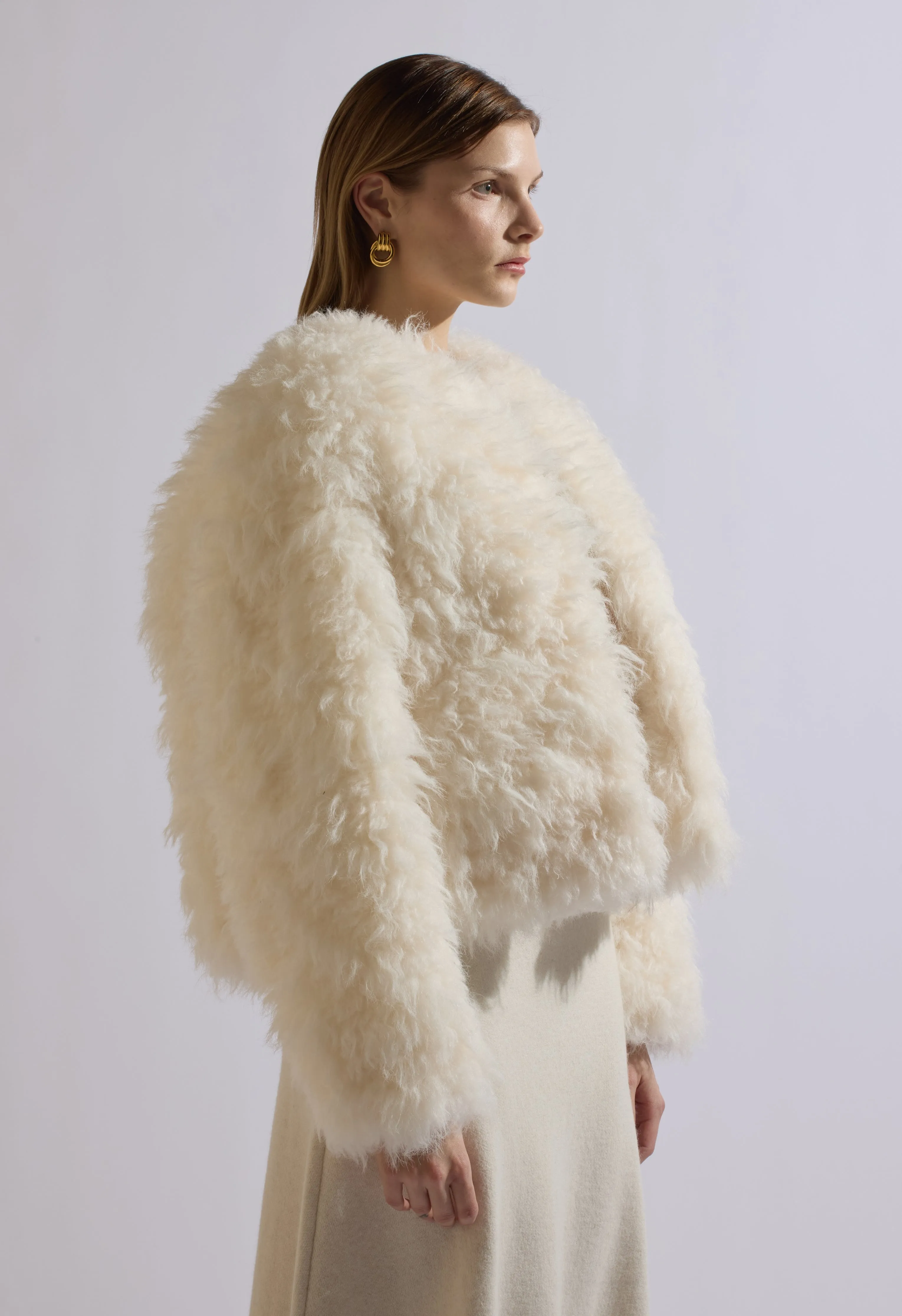 Anastasia Cream Fur Coat
