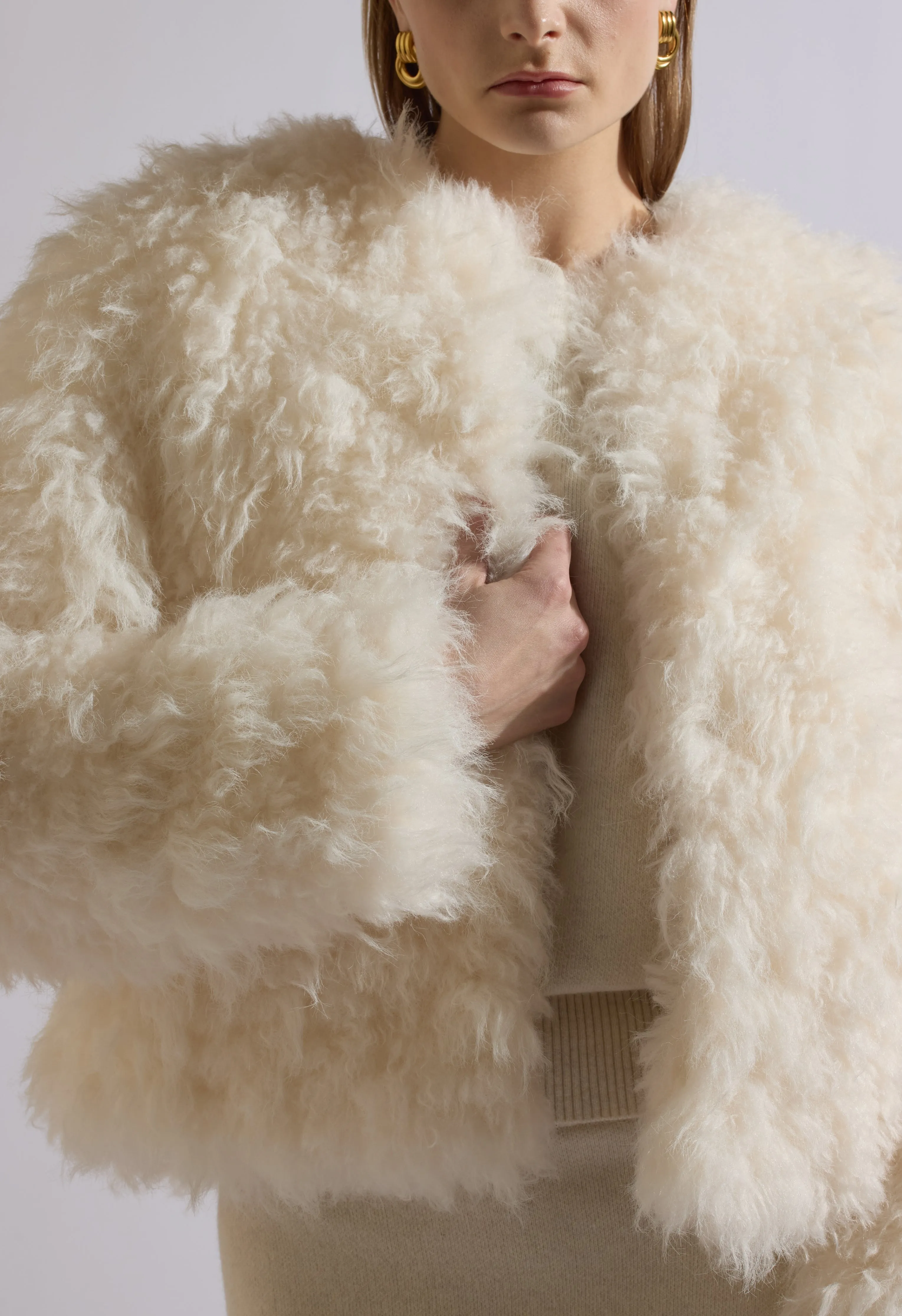 Anastasia Cream Fur Coat