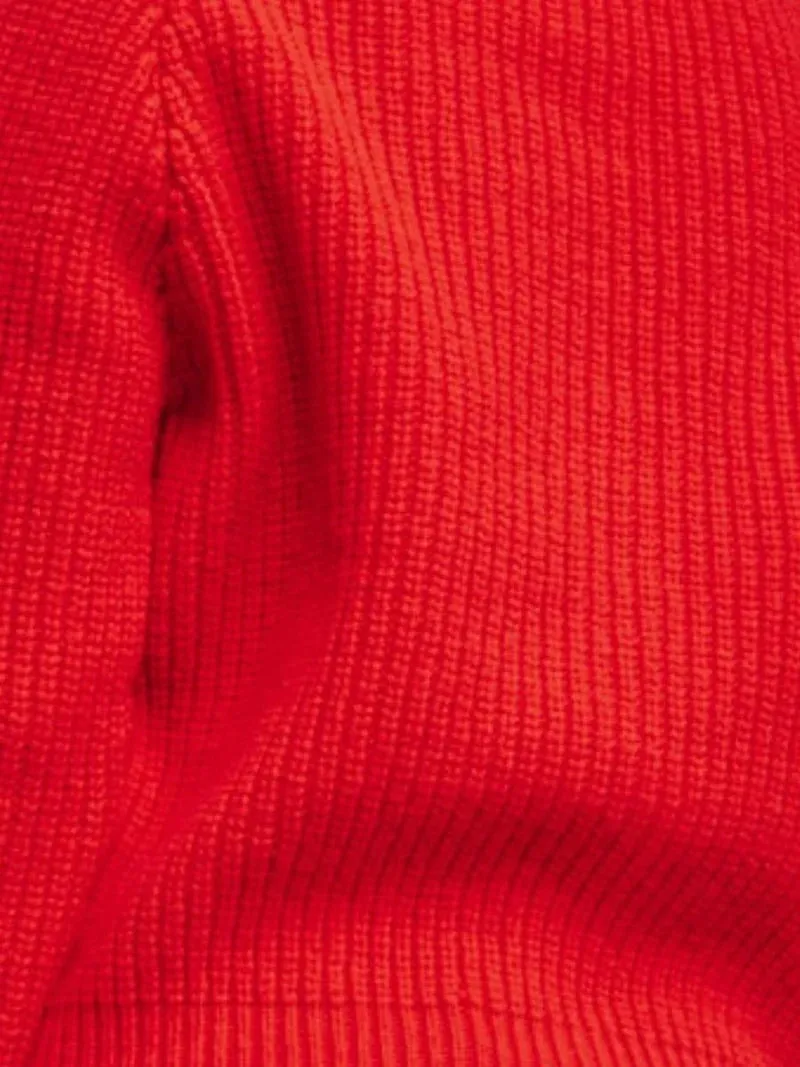 anna merino wool cardigan in red