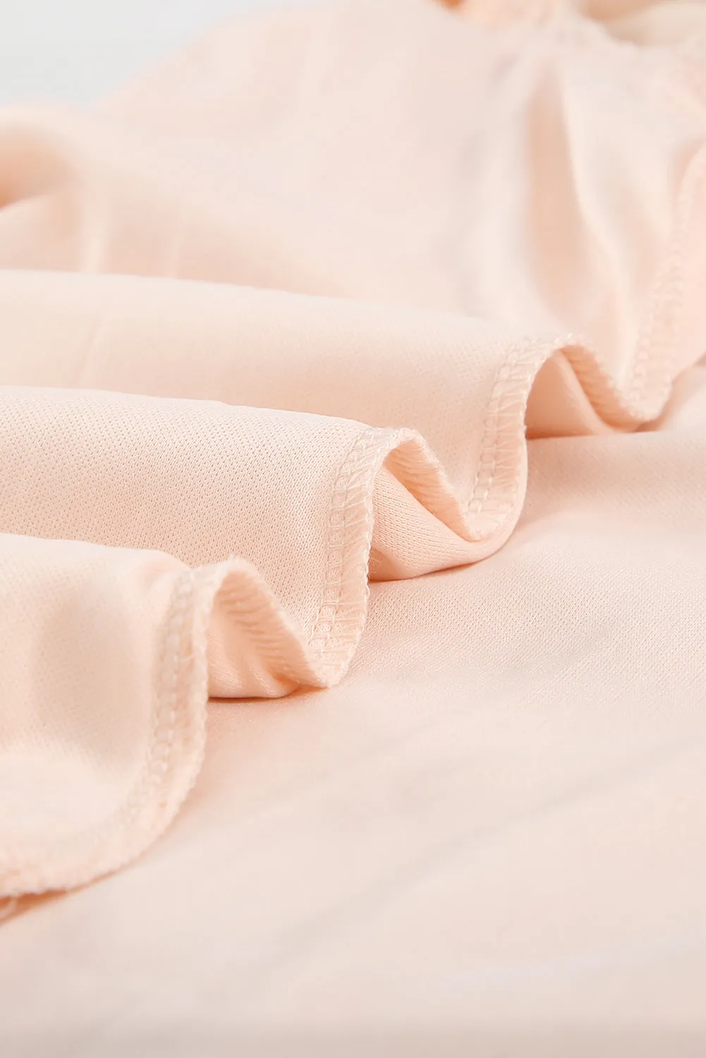 Apricot Flutter Sleeves Sheer Textured Babydoll Top
