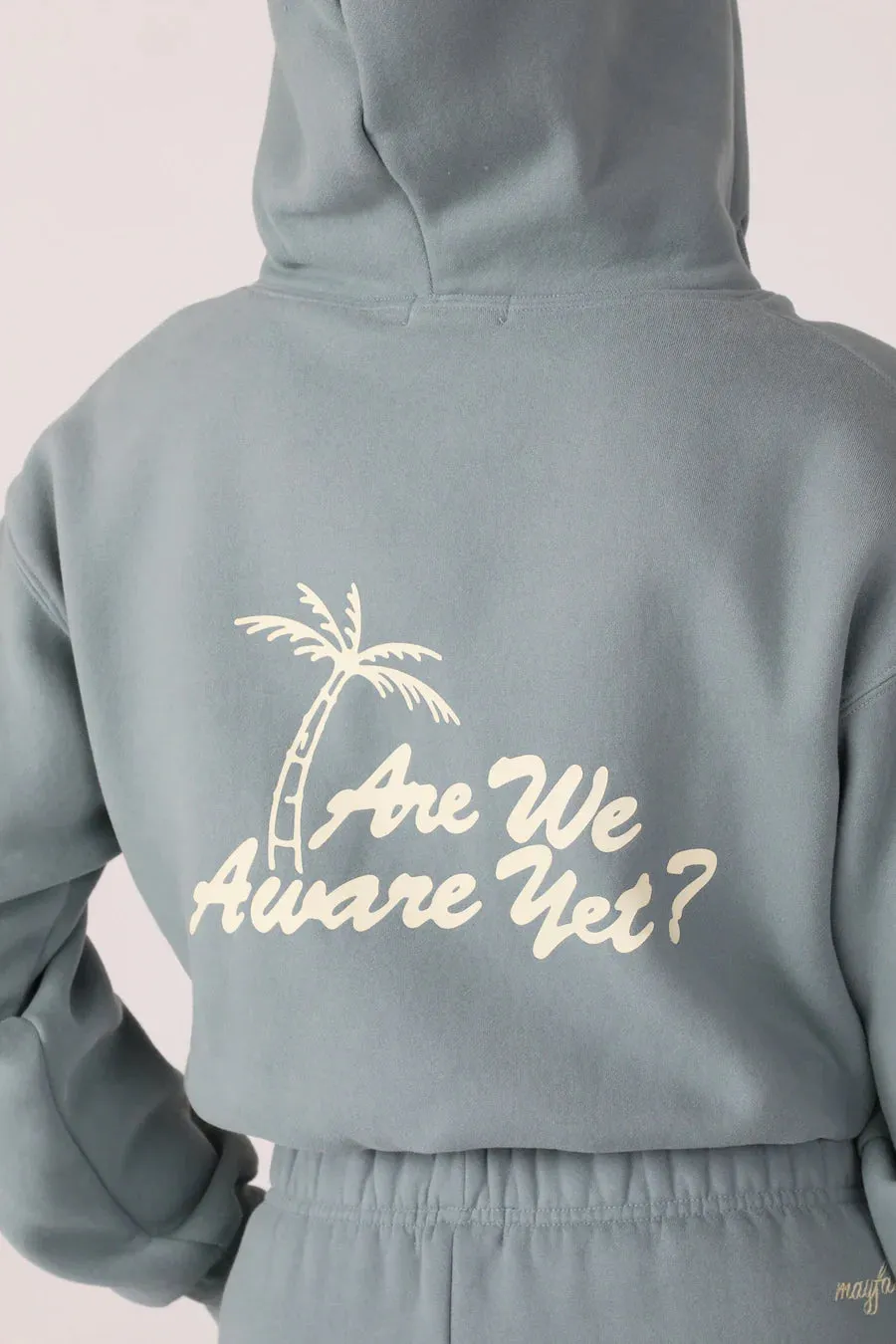 Are We Aware Fitted Zip Up Hoodie
