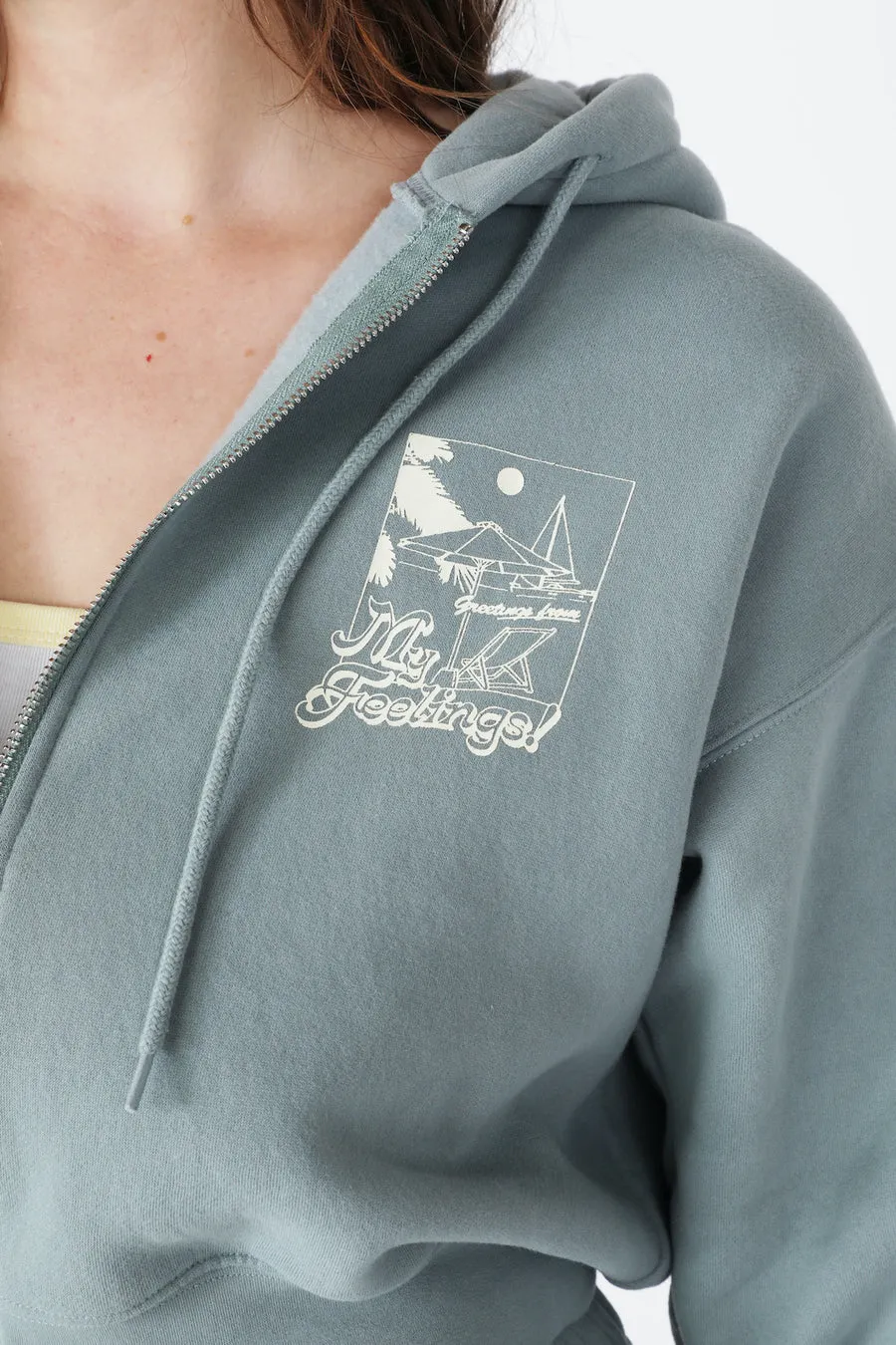 Are We Aware Fitted Zip Up Hoodie