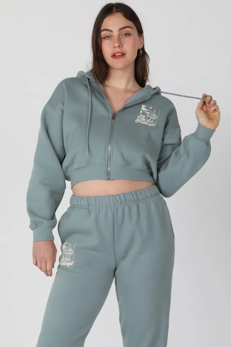 Are We Aware Fitted Zip Up Hoodie