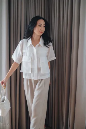 ARIA SHIRT IN PEARL WHITE