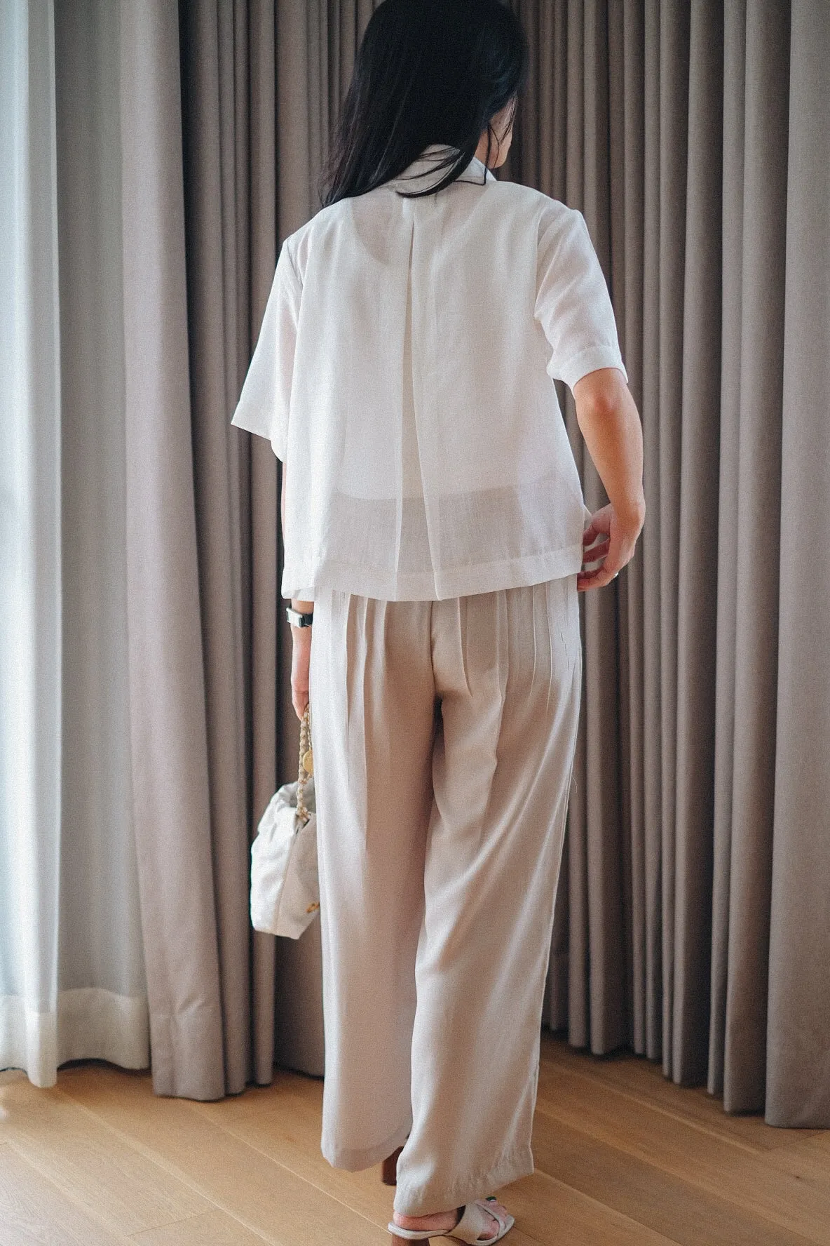 ARIA SHIRT IN PEARL WHITE