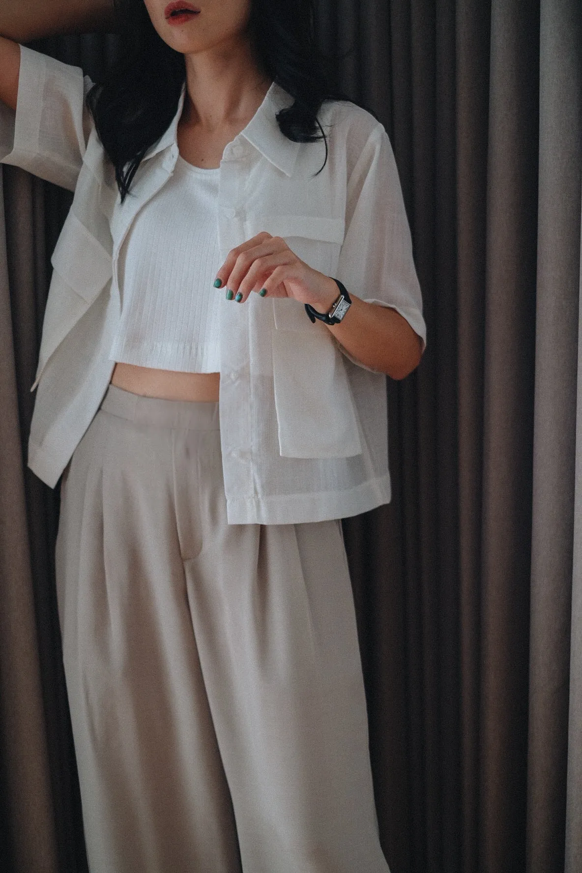 ARIA SHIRT IN PEARL WHITE