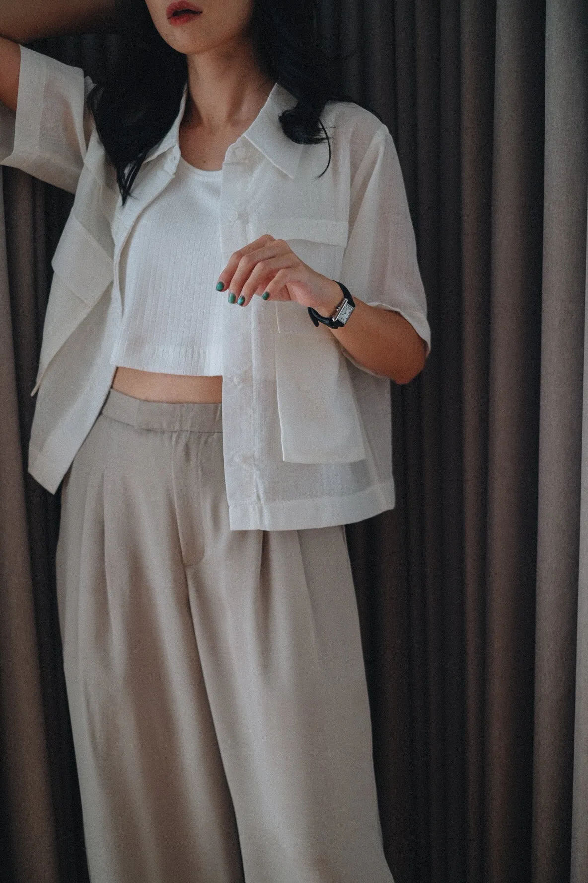 ARIA SHIRT IN PEARL WHITE