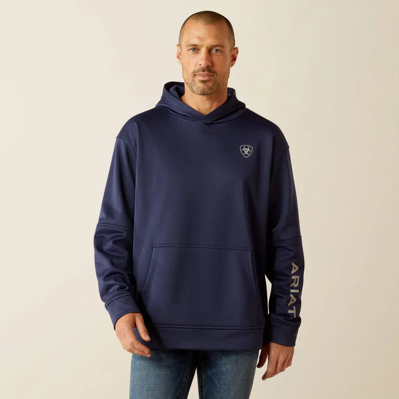 Ariat 10052518 Tek Fleece 2.0 American Circle Hoodie Navy Heather