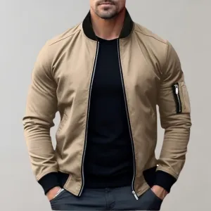 Arnold | Men's Casual Zip-Up Bomber Jacket | Lightweight