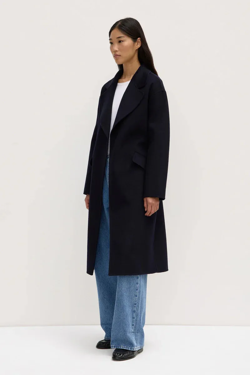 Assembly Label, Sadie Single Breasted Wool Coat | Midnight