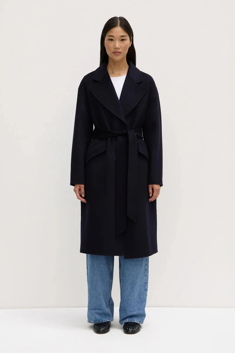 Assembly Label, Sadie Single Breasted Wool Coat | Midnight