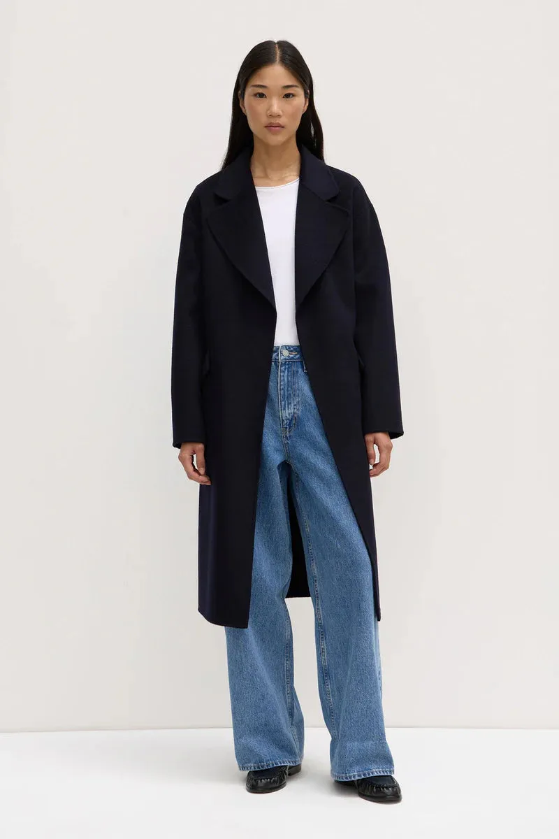 Assembly Label, Sadie Single Breasted Wool Coat | Midnight
