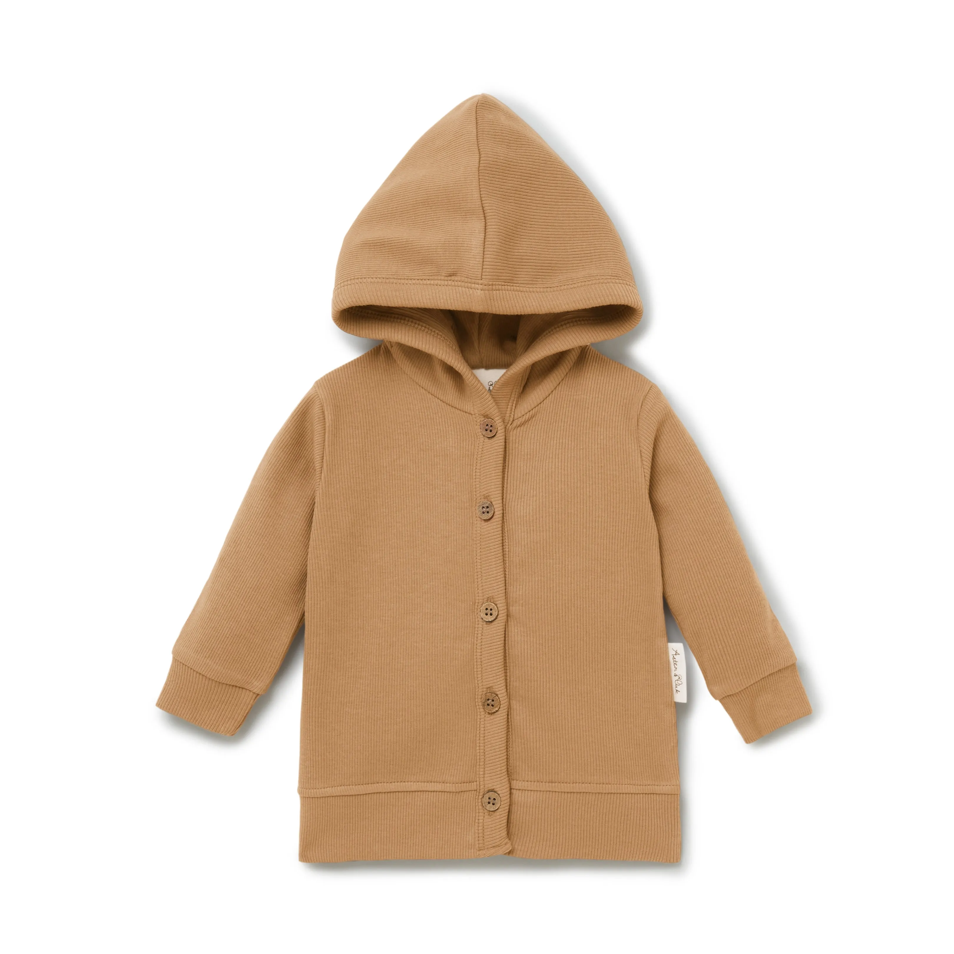 Aster & Oak Taffy Rib Hooded Cardigan