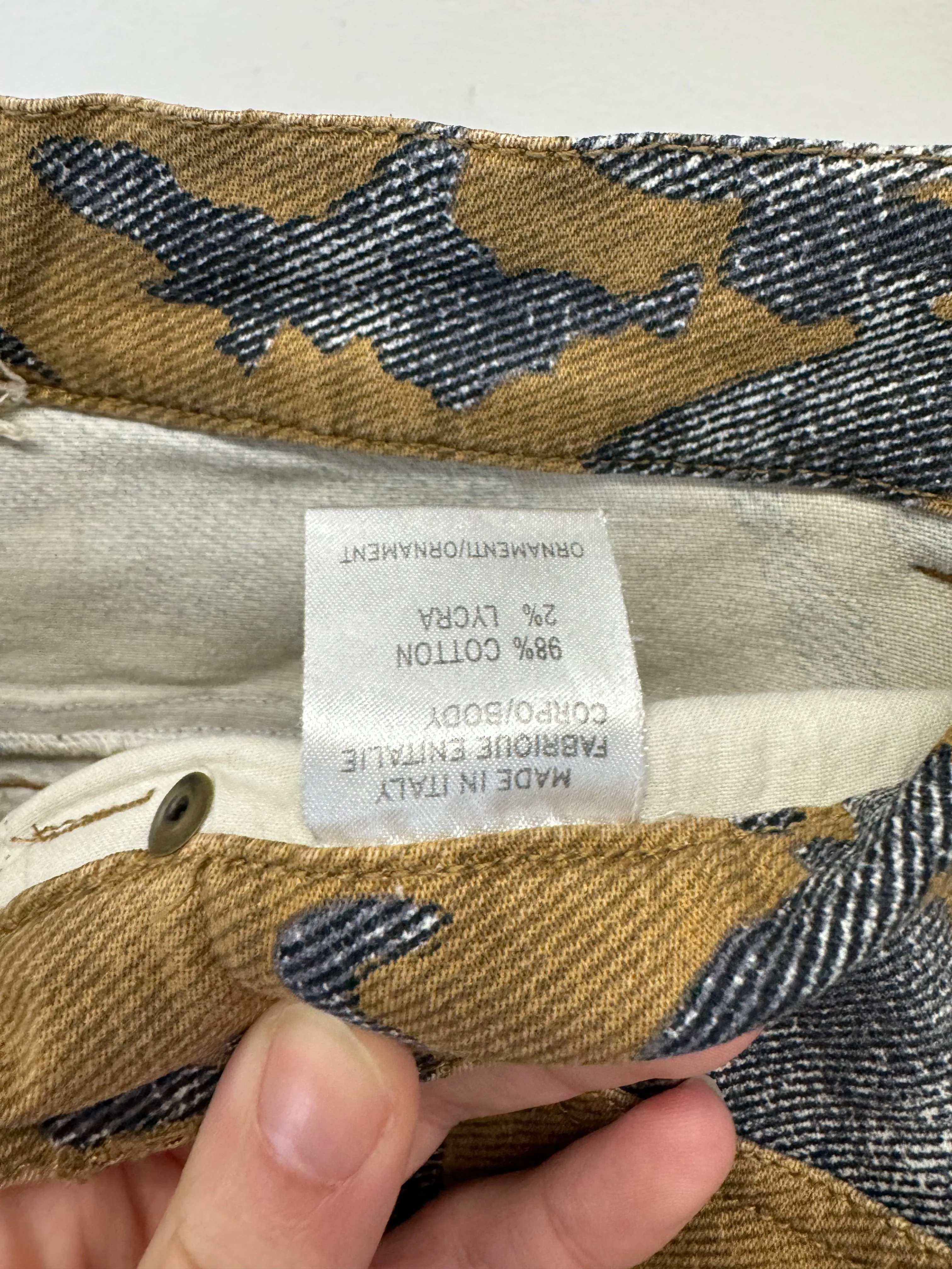 A/W2001 Roberto Cavalli camouflage pants