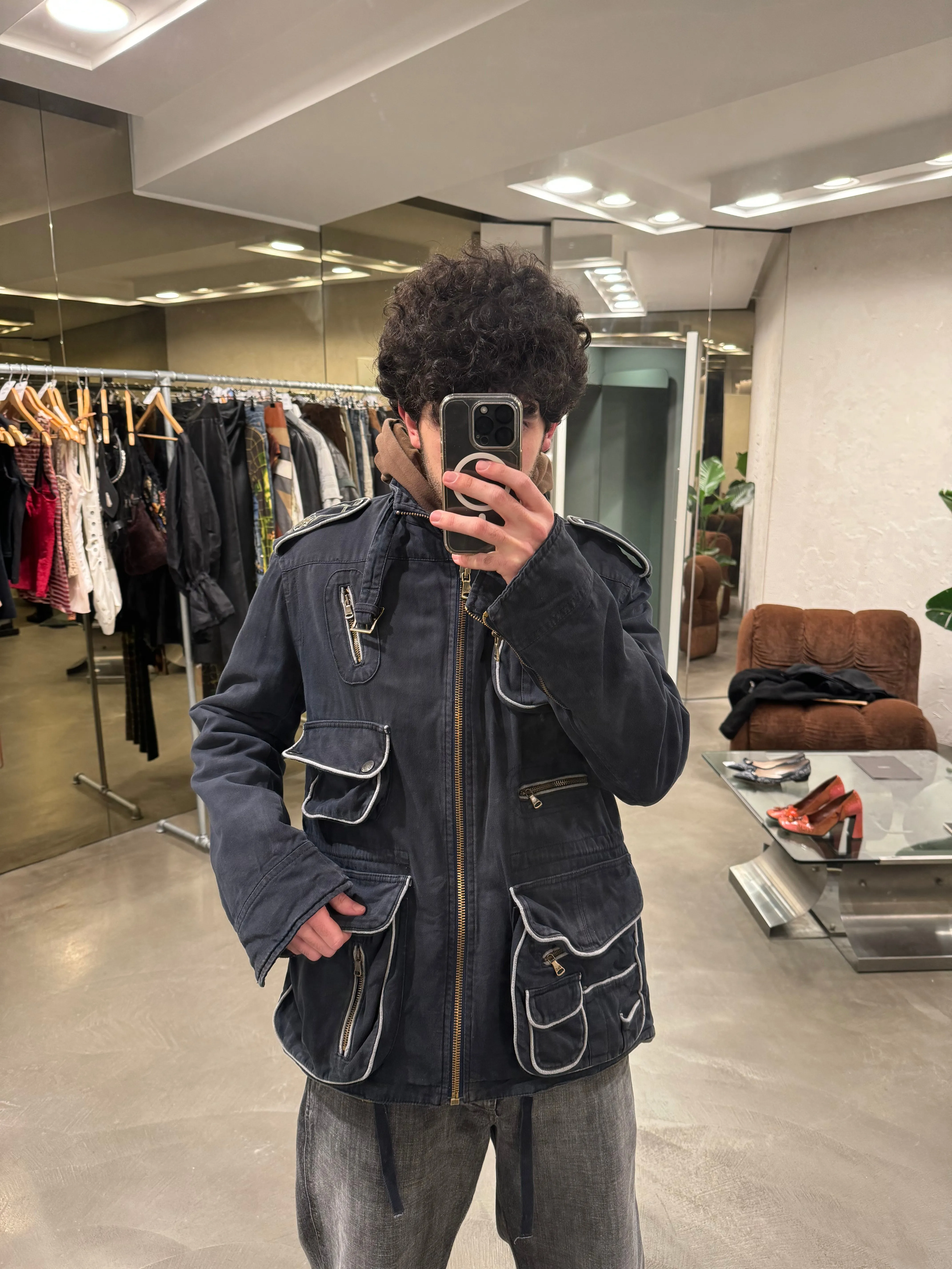 A/W2003 Dolce & Gabbana multi pocket military coat