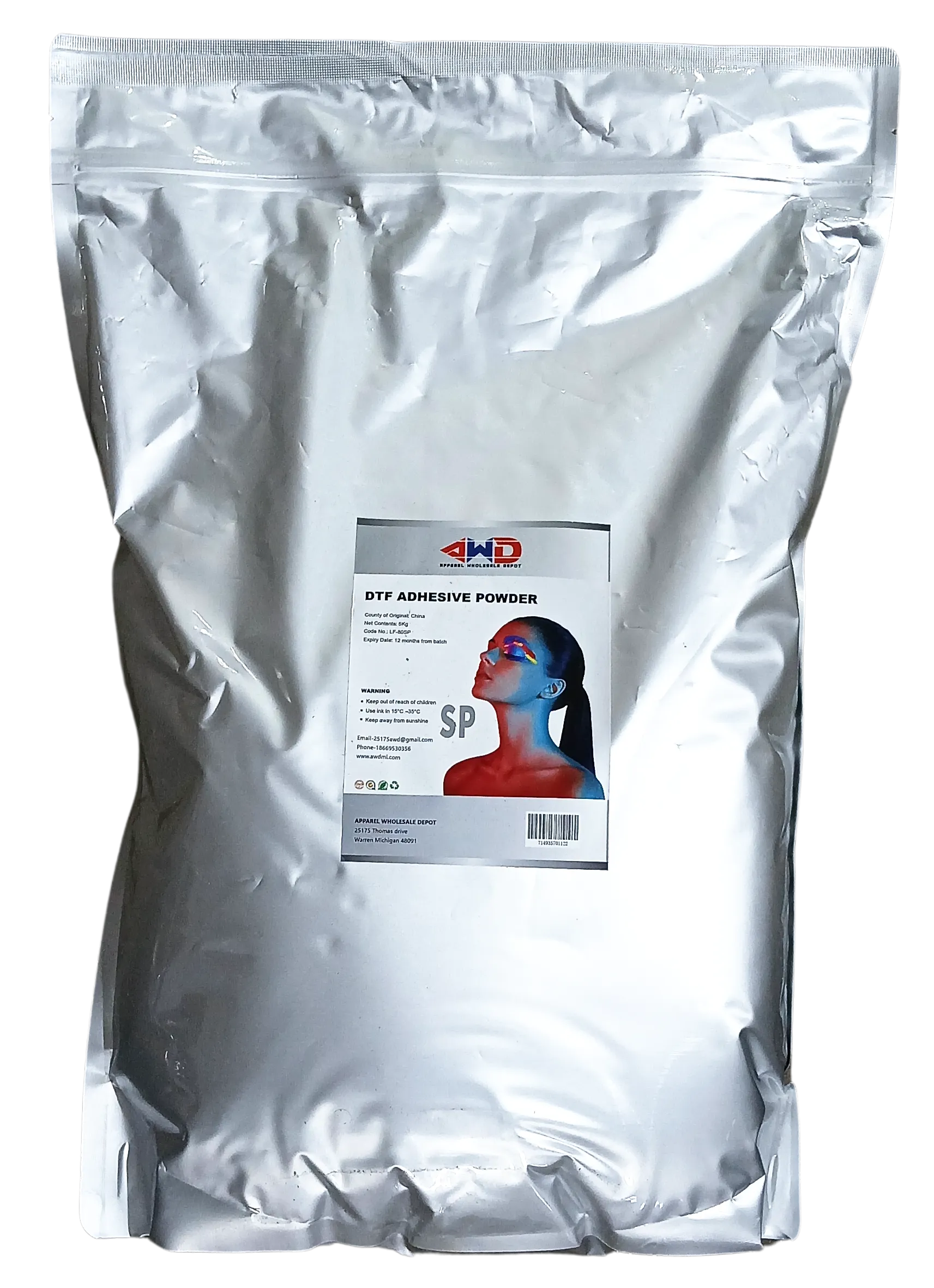 AWD DTF (Direct to Film) Hot Melt Adhesive Powder 1000 grams. (1KG.)