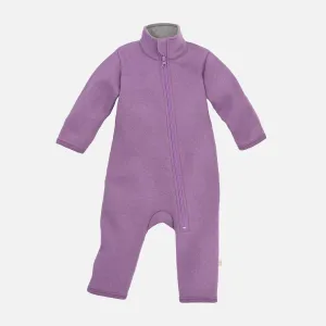 Baby & Kids Light Weight Boiled Wool Zip Overall - Lilac
