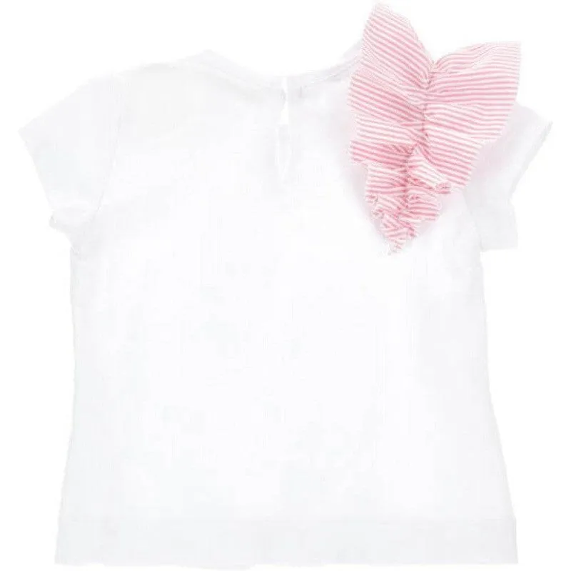 Baby Girls White Frill Top & Skirt Set